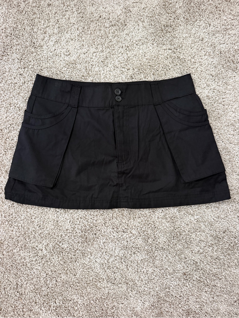 Forever 21 Black Cargo Mini Skirt